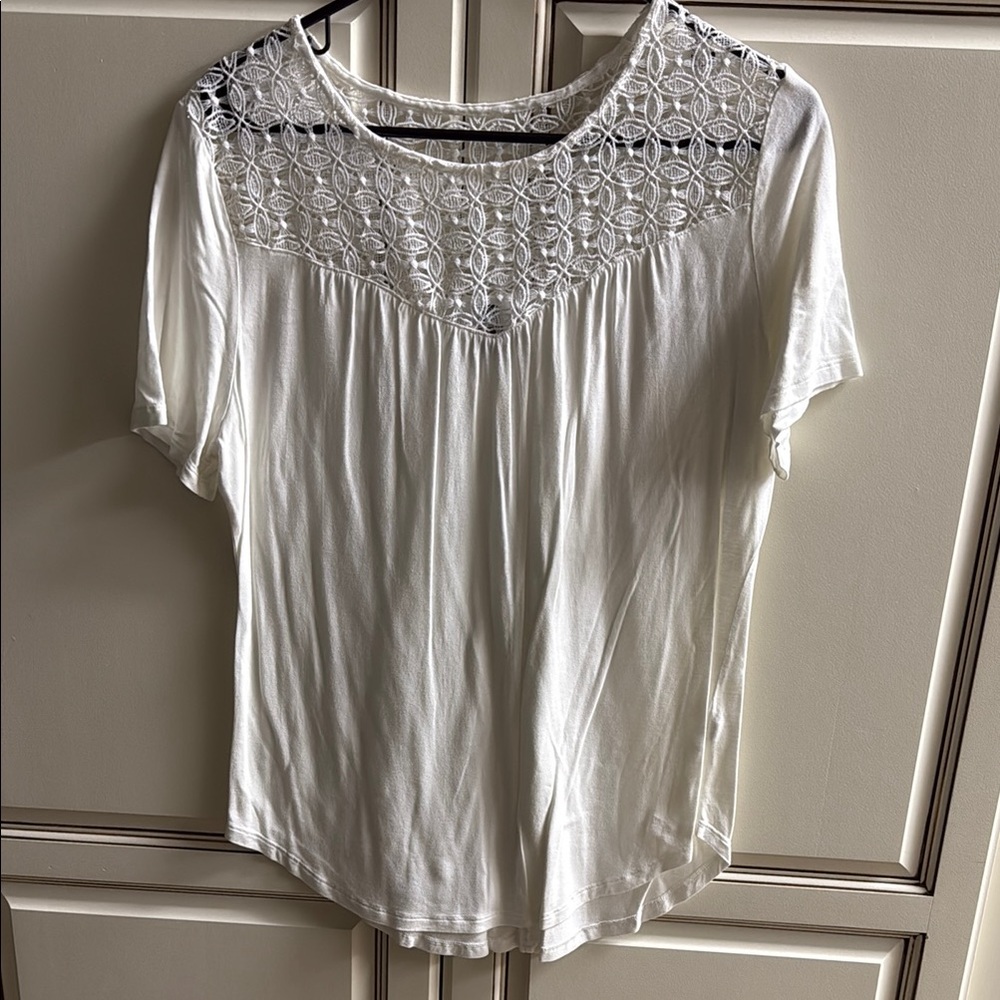 Old Navy White Lace Blouse